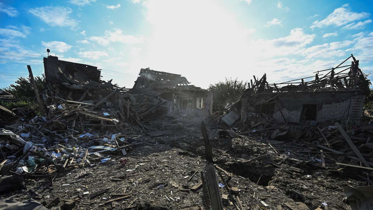 Aftermath of a Russian air strike in Zaporizhzhia