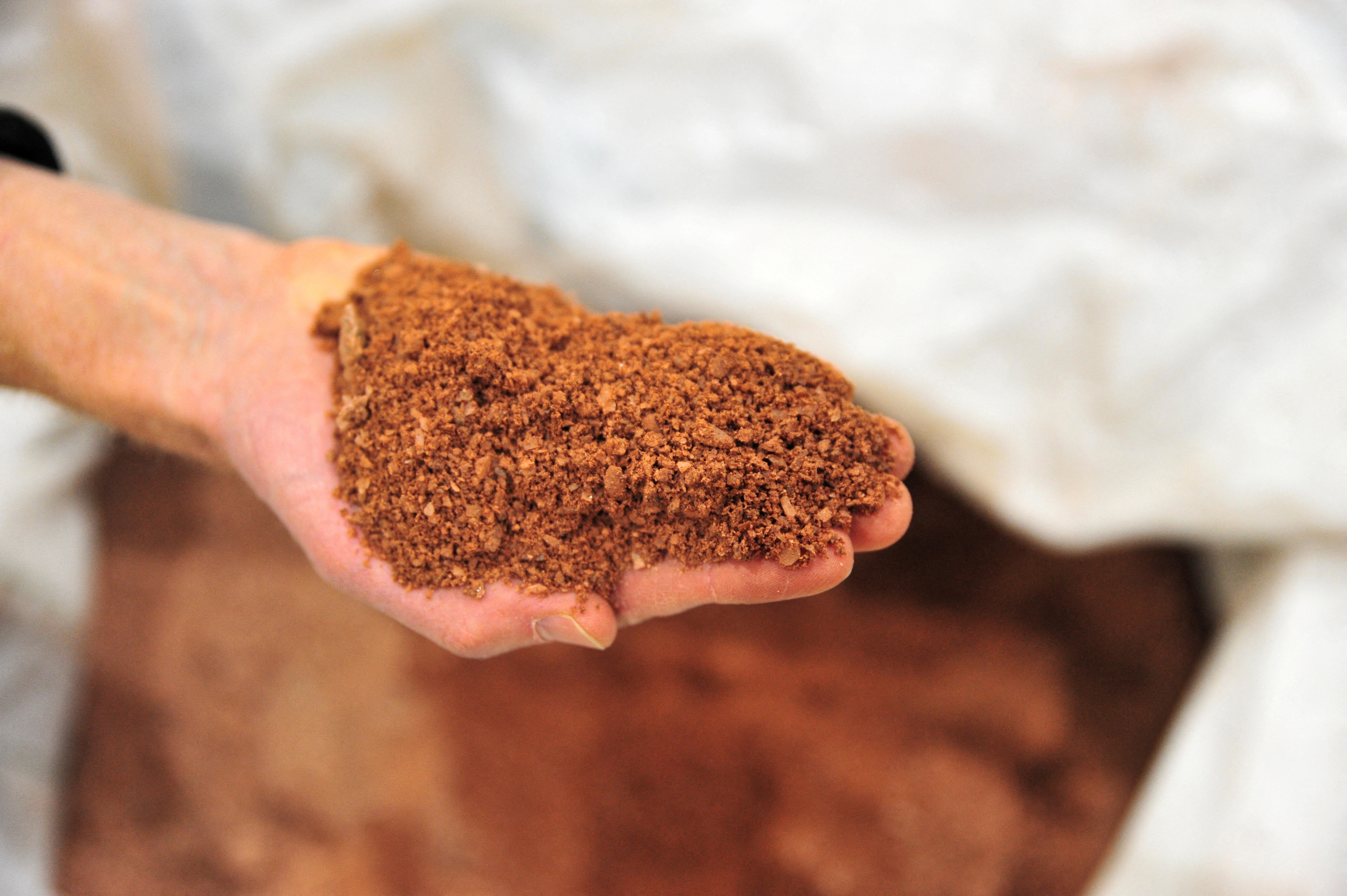 FILE PHOTO: Raw Rare Earth ore waiting to be processed at Vital Metals in Saskatoon