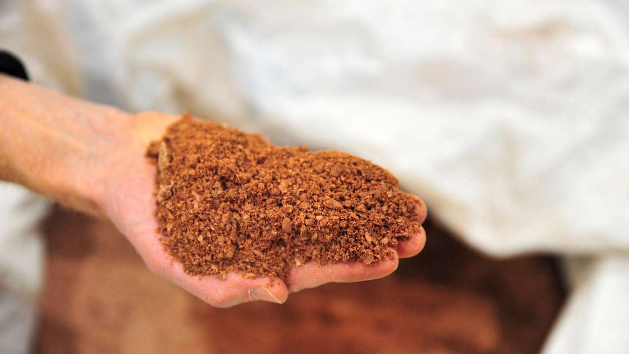 FILE PHOTO: Raw Rare Earth ore waiting to be processed at Vital Metals in Saskatoon