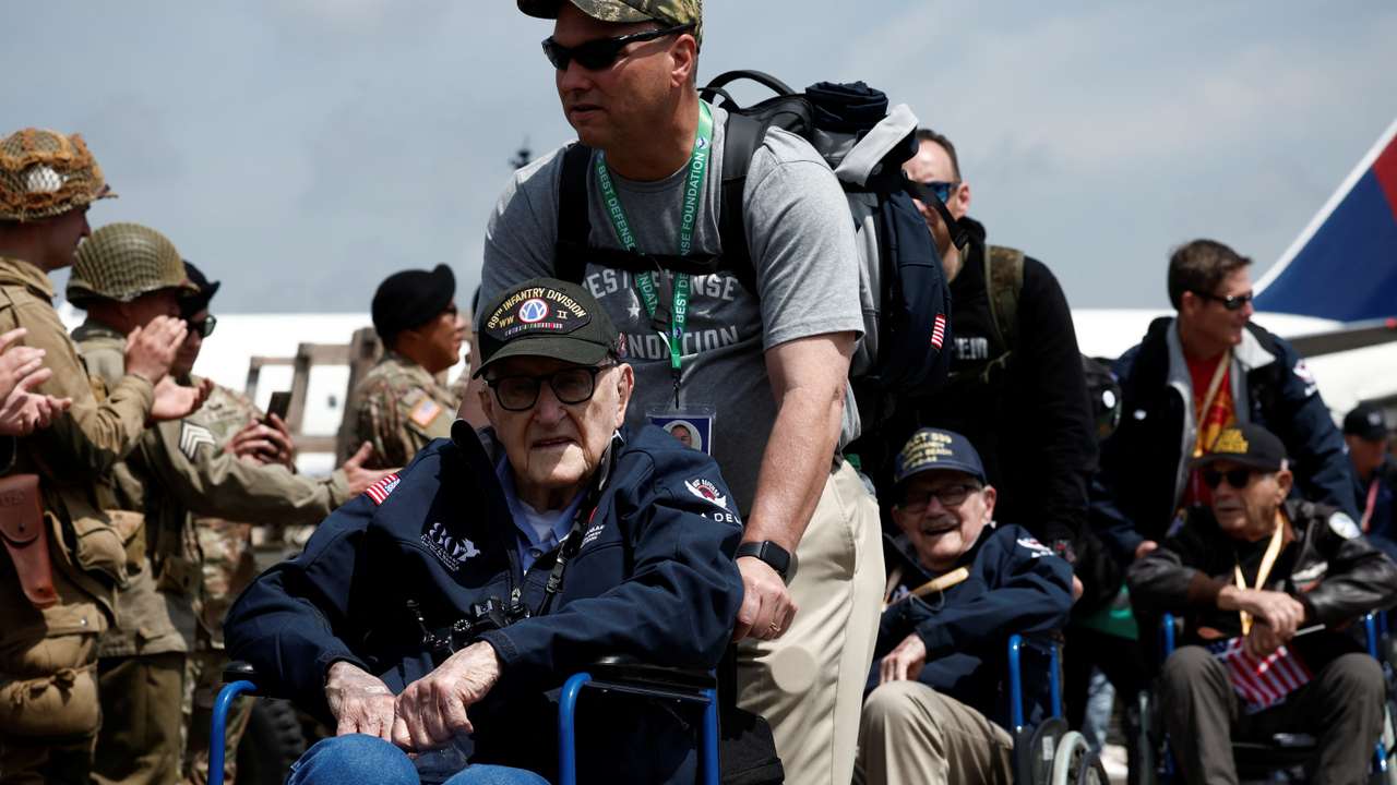 World War II Veterans arrive in Normandy, France to commemorate D-Day