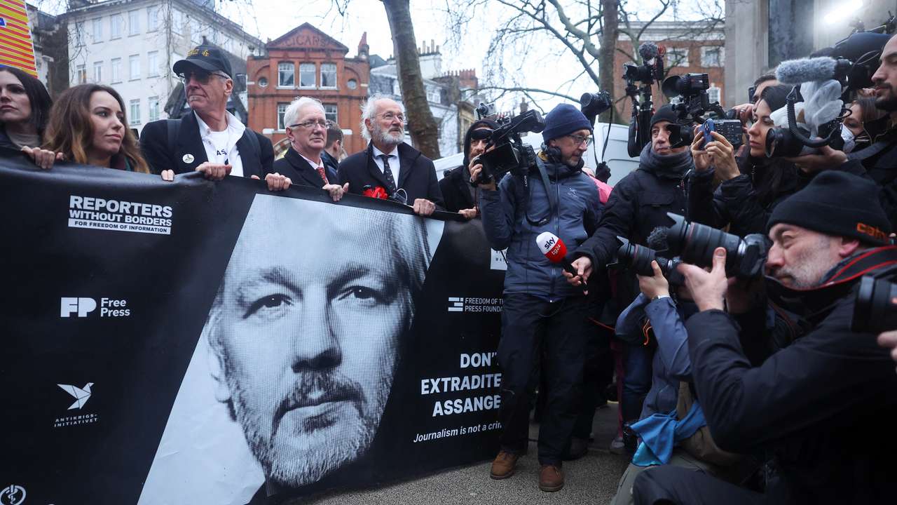 WikiLeaks founder Julian Assange appeals against his extradition to the United States, in London