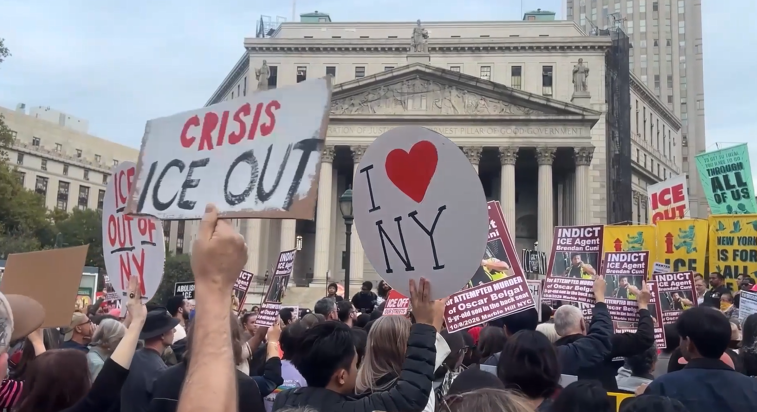 New York protesters demand ICE removal after agent shoots Dominican man