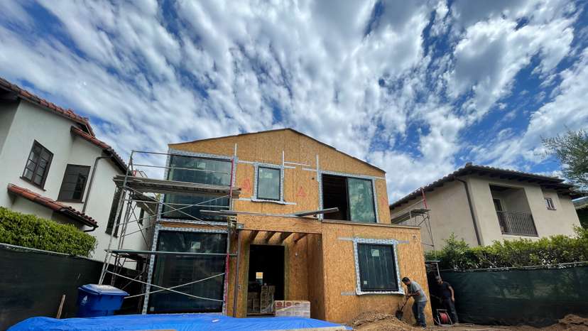 FILE PHOTO: A house under construction is seen in Los Angeles