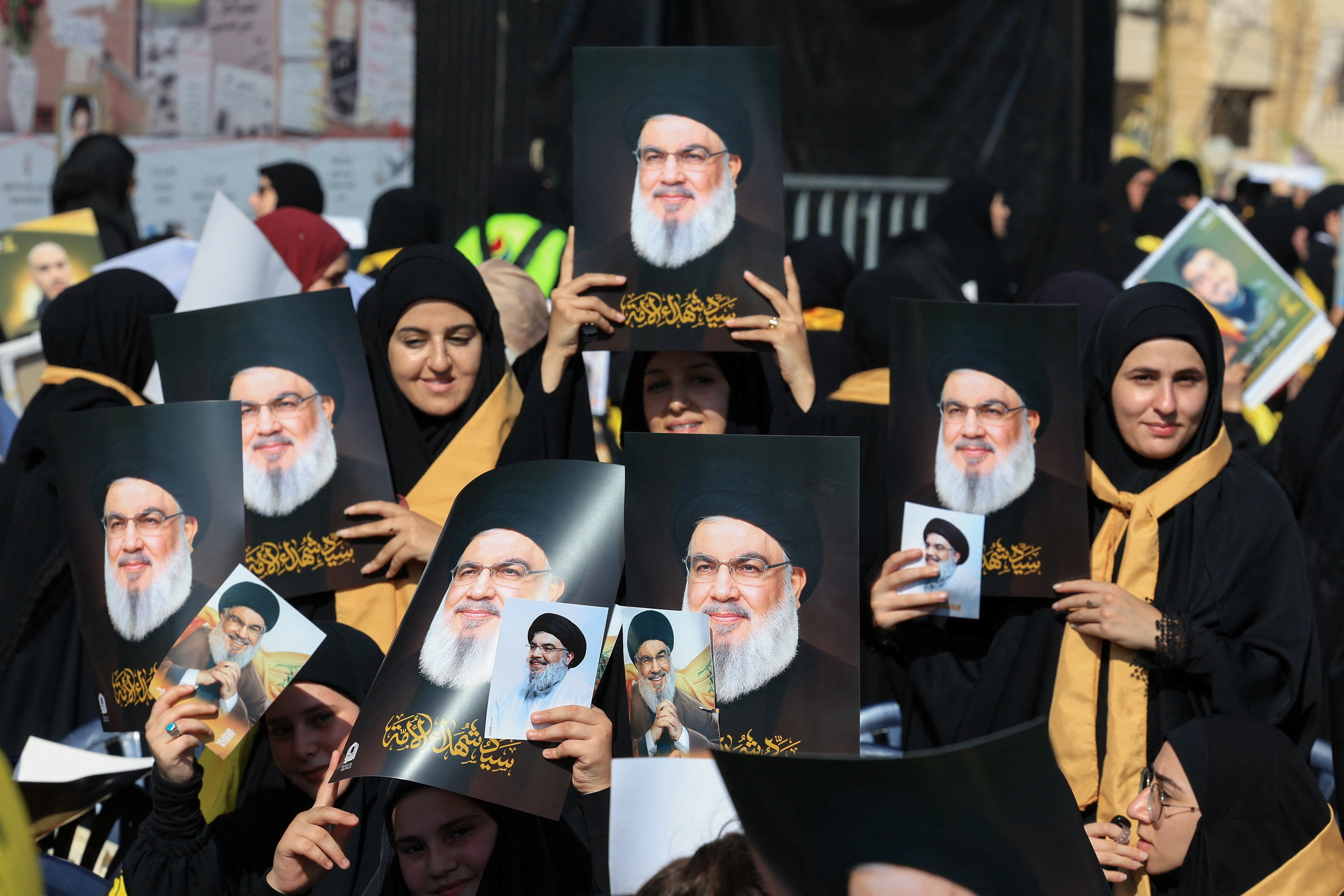 Hezbollah commemorates first anniversary of leader Nasrallah's killing, on the outskirts of Beirut