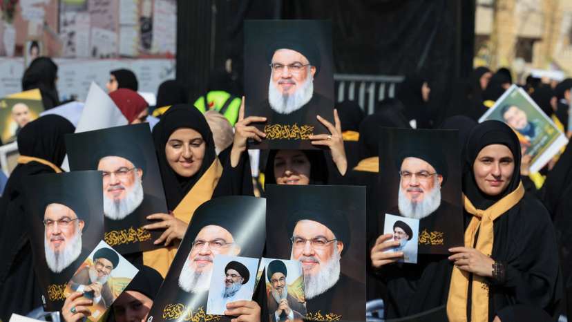 Hezbollah commemorates first anniversary of leader Nasrallah's killing, on the outskirts of Beirut