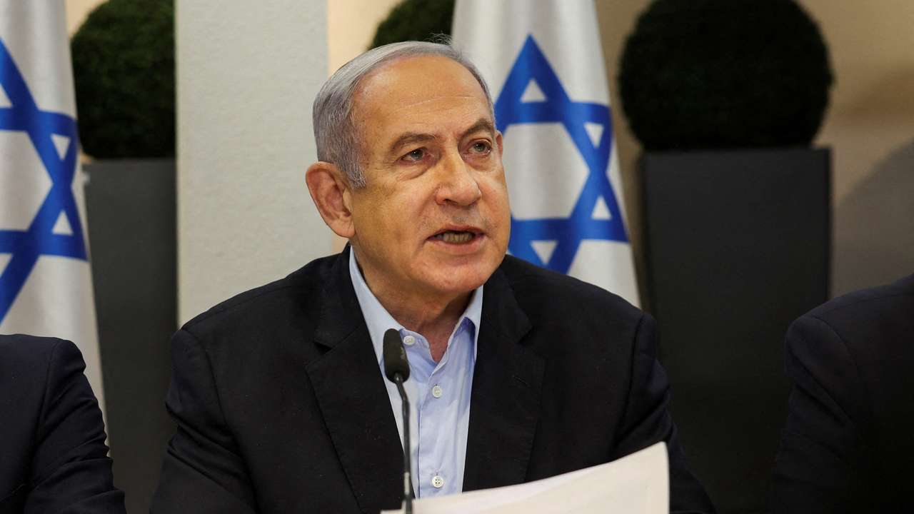 FILE PHOTO: Israeli Prime Minister Benjamin Netanyahu convenes the weekly cabinet meeting, in Tel Aviv