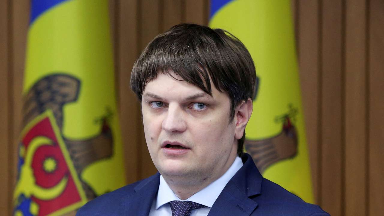FILE PHOTO: Moldovan Deputy Prime Minister Andrei Spinu attends a news conference in Chisinau