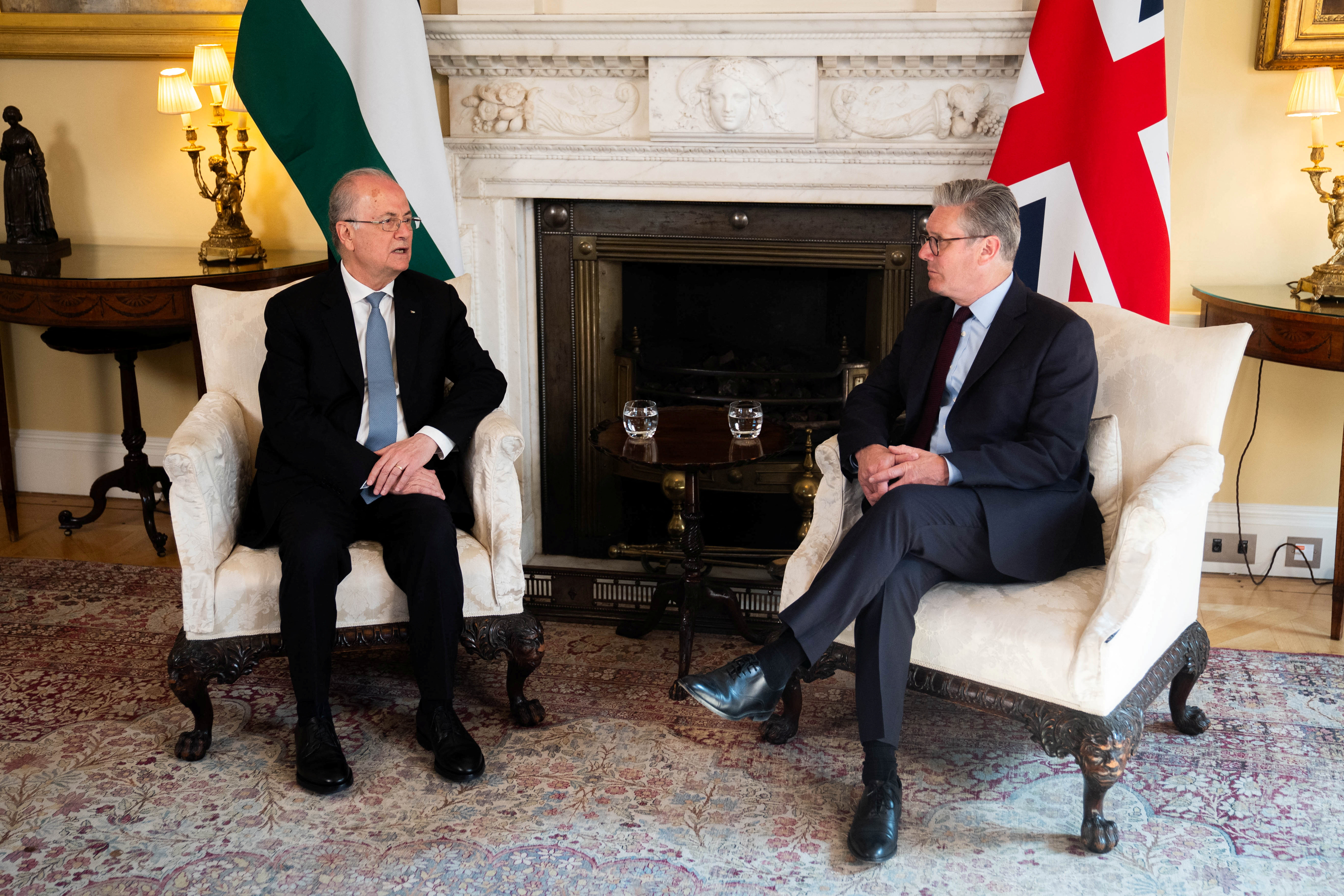 Palestinian Prime Minister Mohammad Mustafa visits London