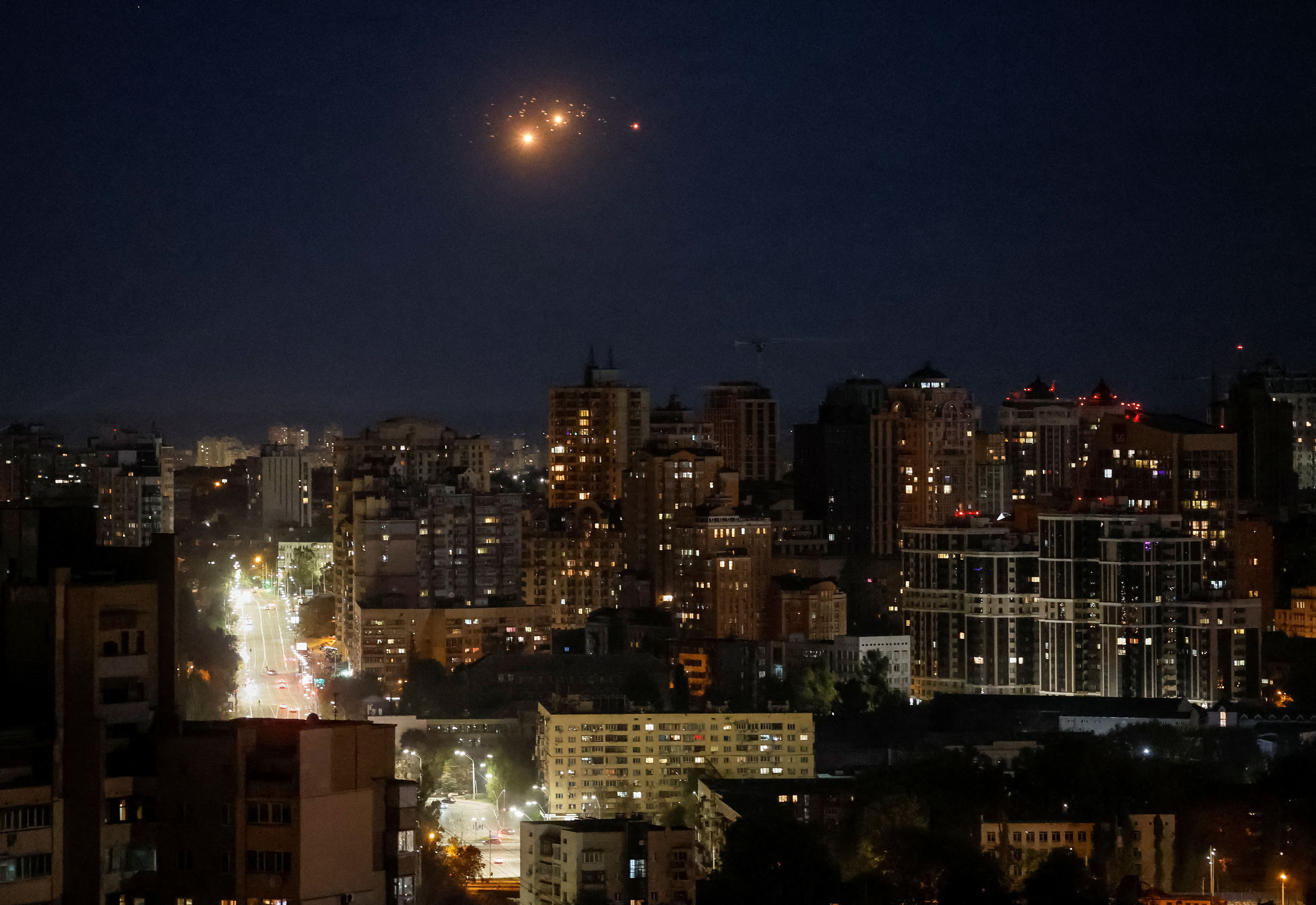 Russian drone strike in Kyiv