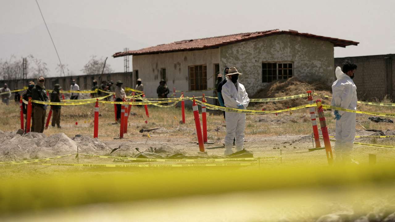 FILE PHOTO: Jalisco's Attorney General Office takes media on a visit to the the Izaguirre Ranch, in Teuchitlan