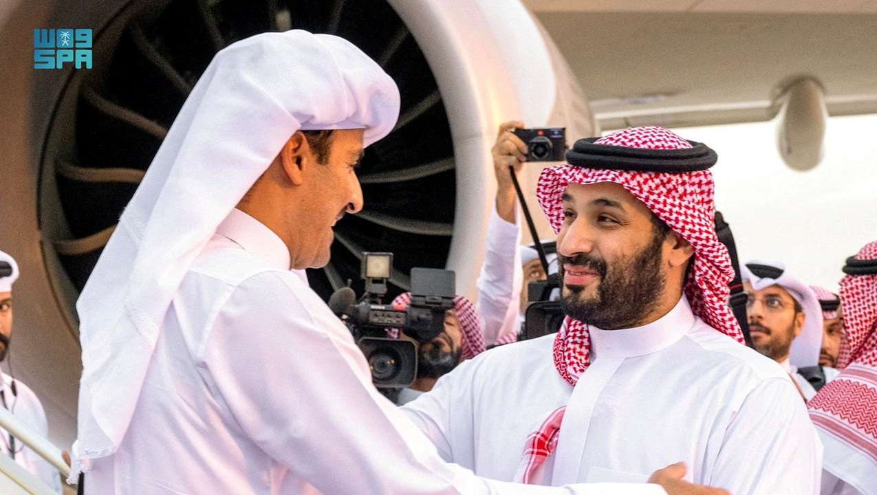Qatar Emir Sheikh Tamim bin Hamad al-Thani arrives in Riyadh