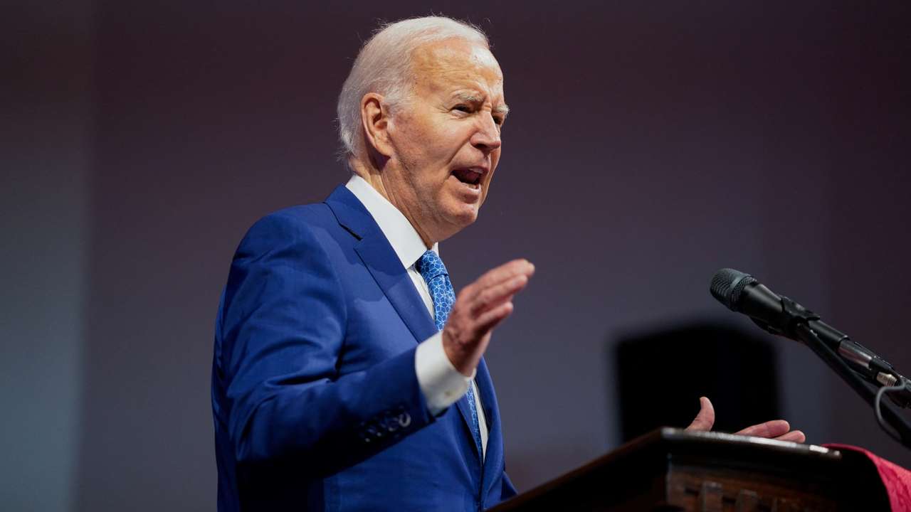 U.S. President Biden attends a church service at Mt Airy Church of God In Christ, in Philadelphia