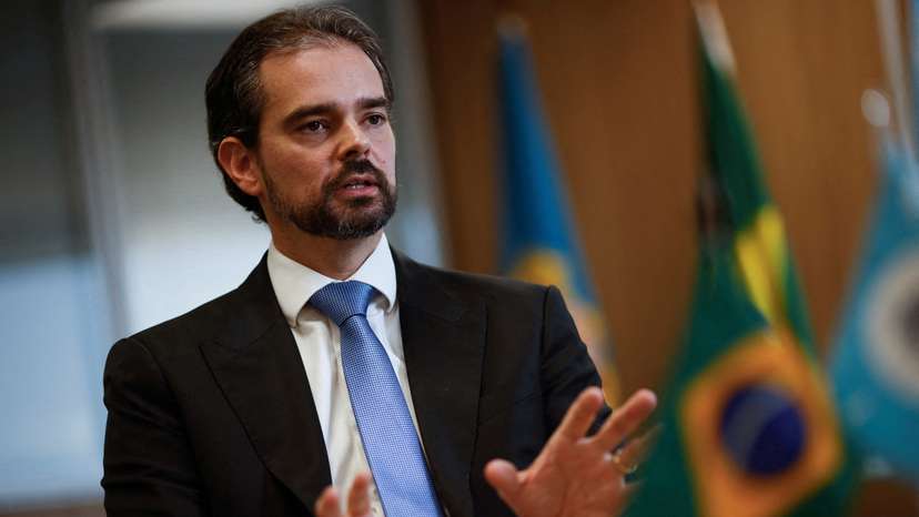 FILE PHOTO: Director of the Federal Police's International Cooperation department and Interpol Vice-President for the Americas, Valdecy Urquiza, attends an interview with Reuters in Brasilia