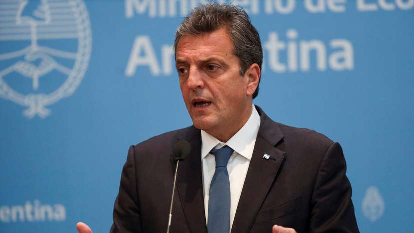 Argentina's presidential candidate Sergio Massa holds a press conference, in Buenos Aires
