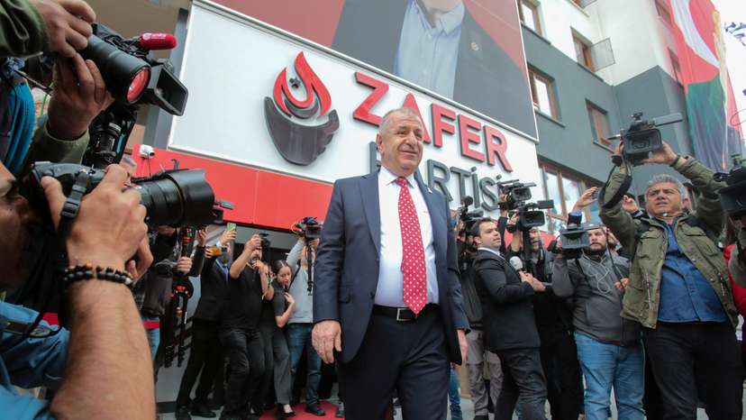 FILE PHOTO: Victory Party leader Ozdag leaves his party headquarters in Ankara