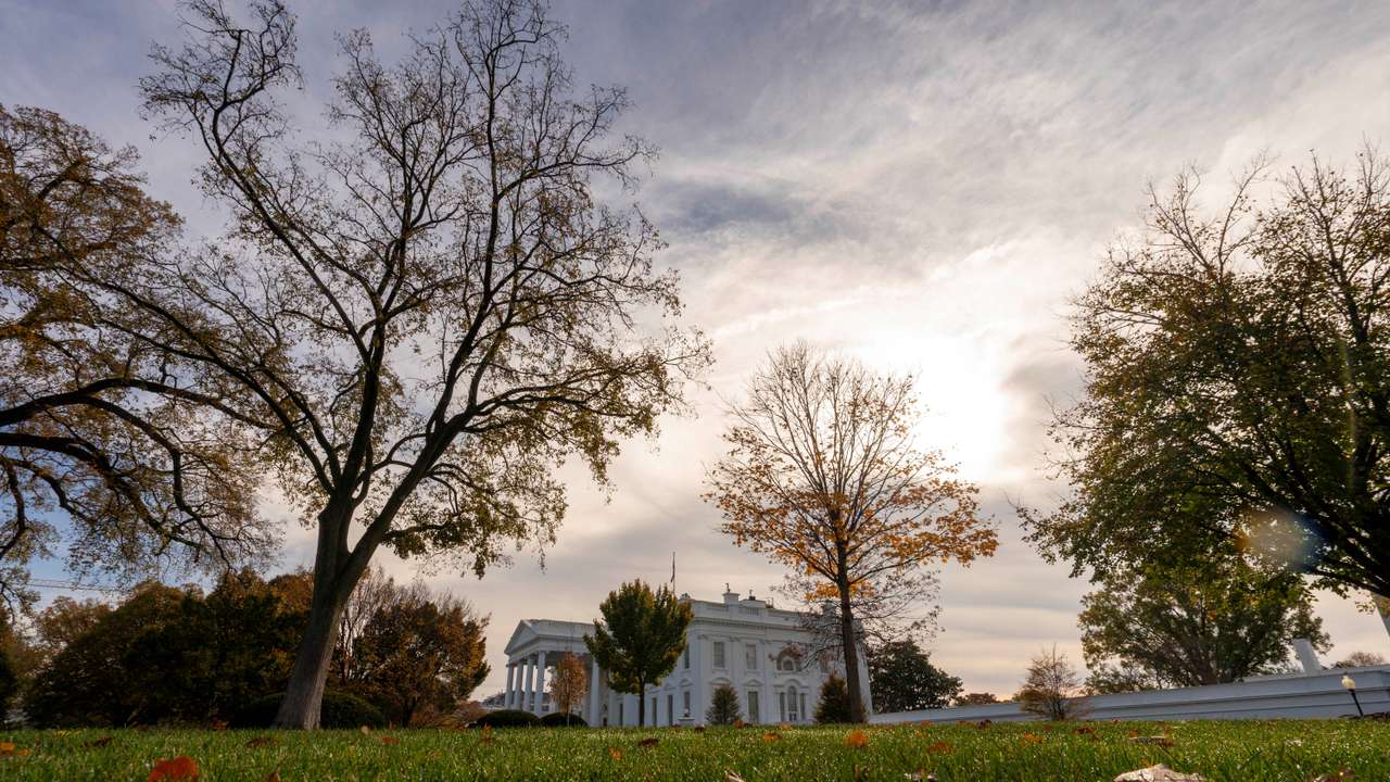 A general view of the White House