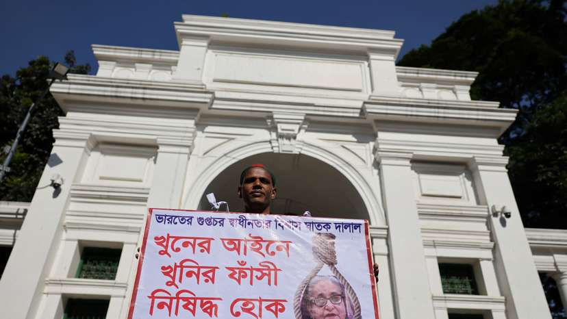 Verdict on charges of crimes against humanity for a deadly crackdown on student-led protests in 2024 against the ousted Prime Minister Sheikh Hasina, in Dhaka