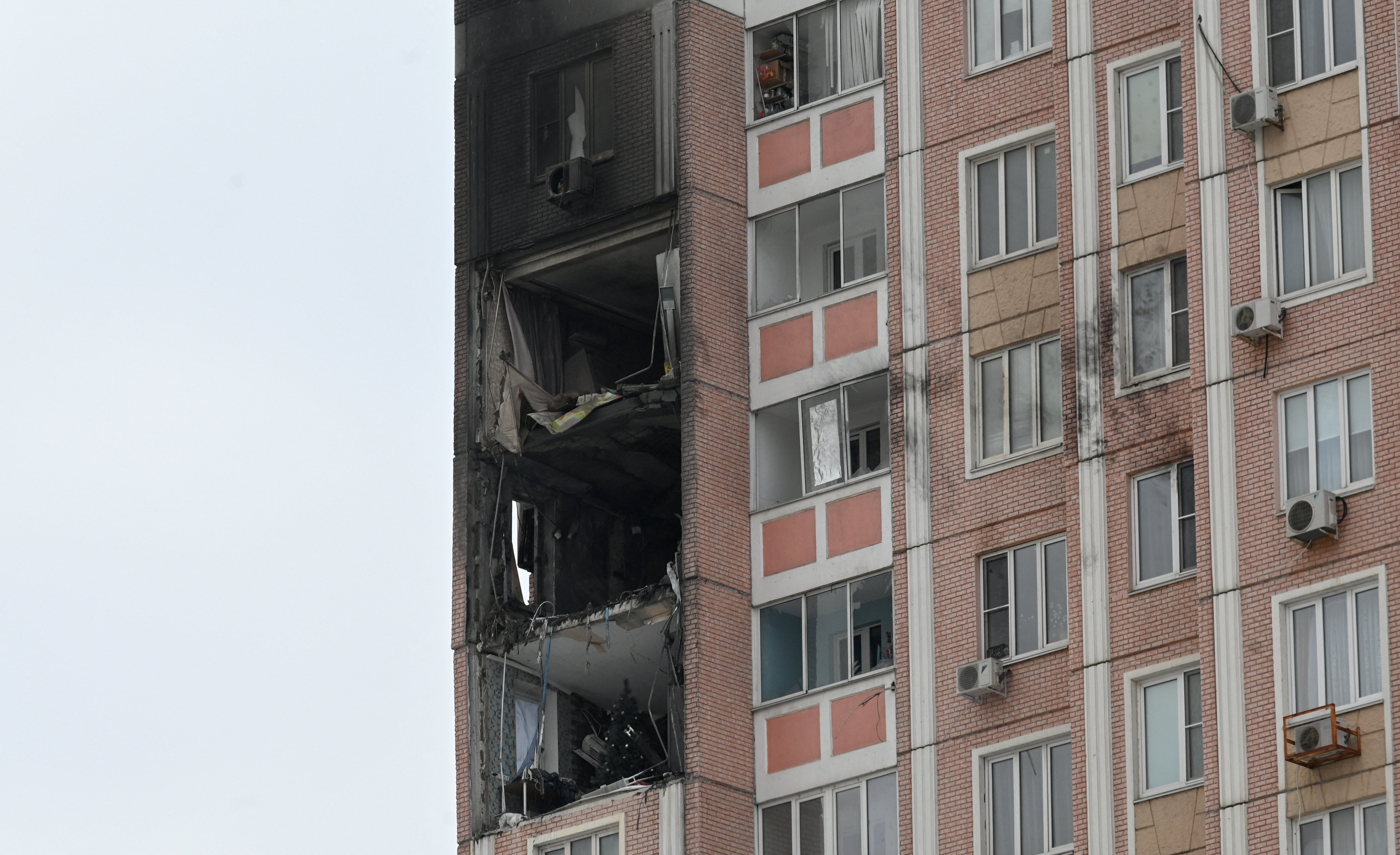 Aftermath of drone attack in Rostov-on-Don