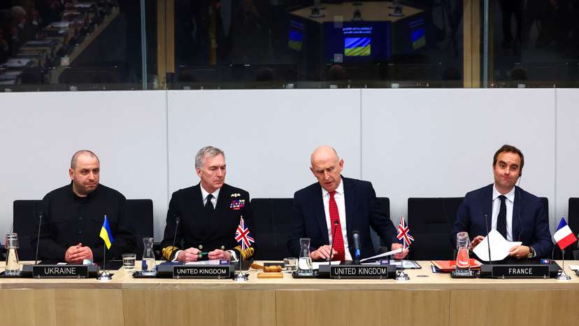 UK and France host a defence ministers meeting of the Coalition of the Willing at NATO in Brussels
