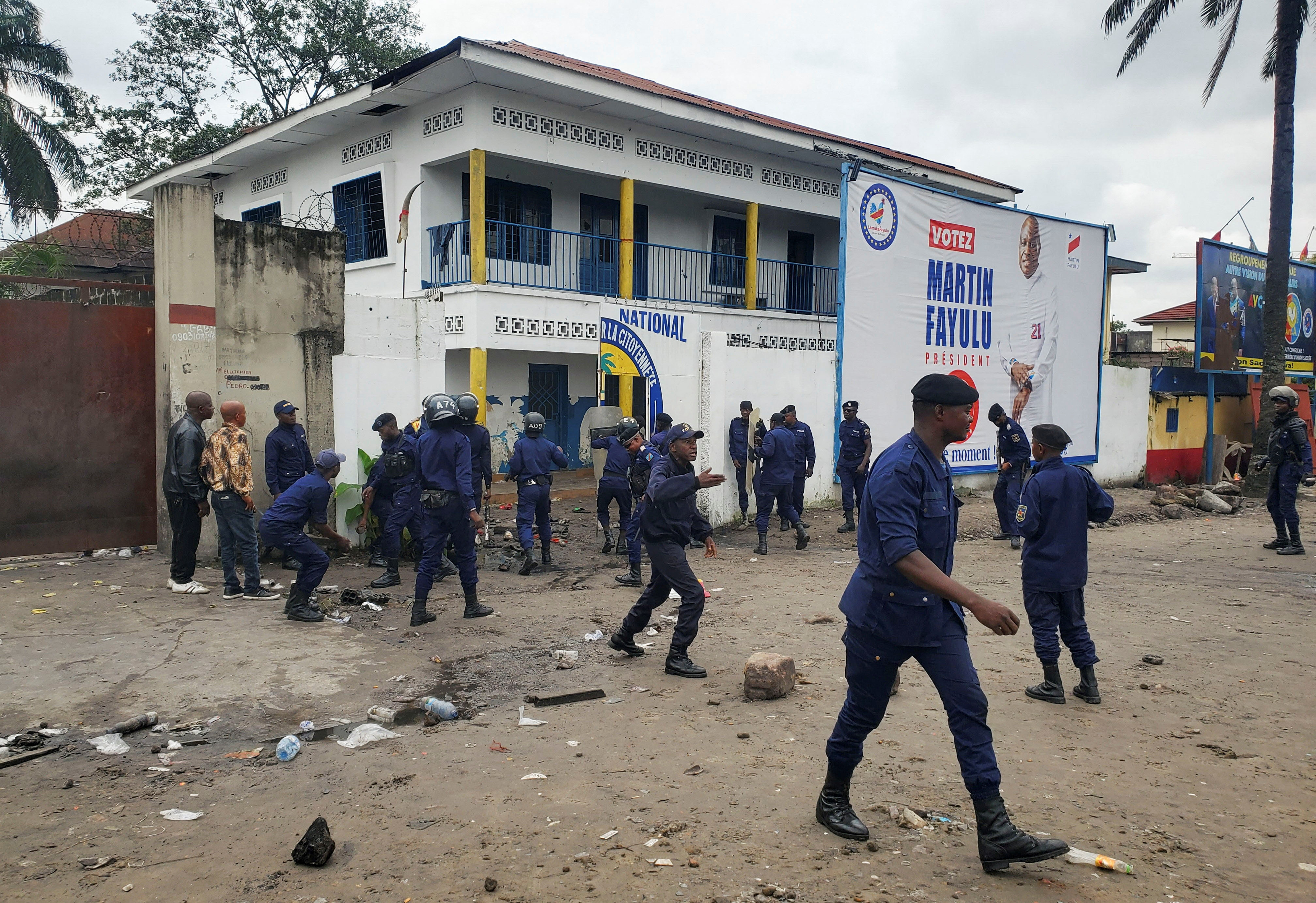 Congo deploys riot police ahead of banned anti-election protest