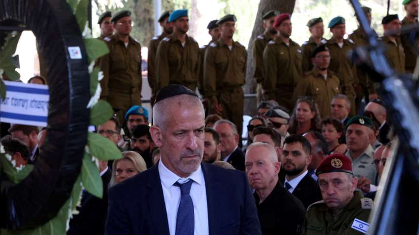 FILE PHOTO: Israeli Security Agency (Shin Bet) director Ronen Bar attends a memorial ceremony in connection with the Hamas attack on October 7, 2023 that sparked the war in Gaza,
