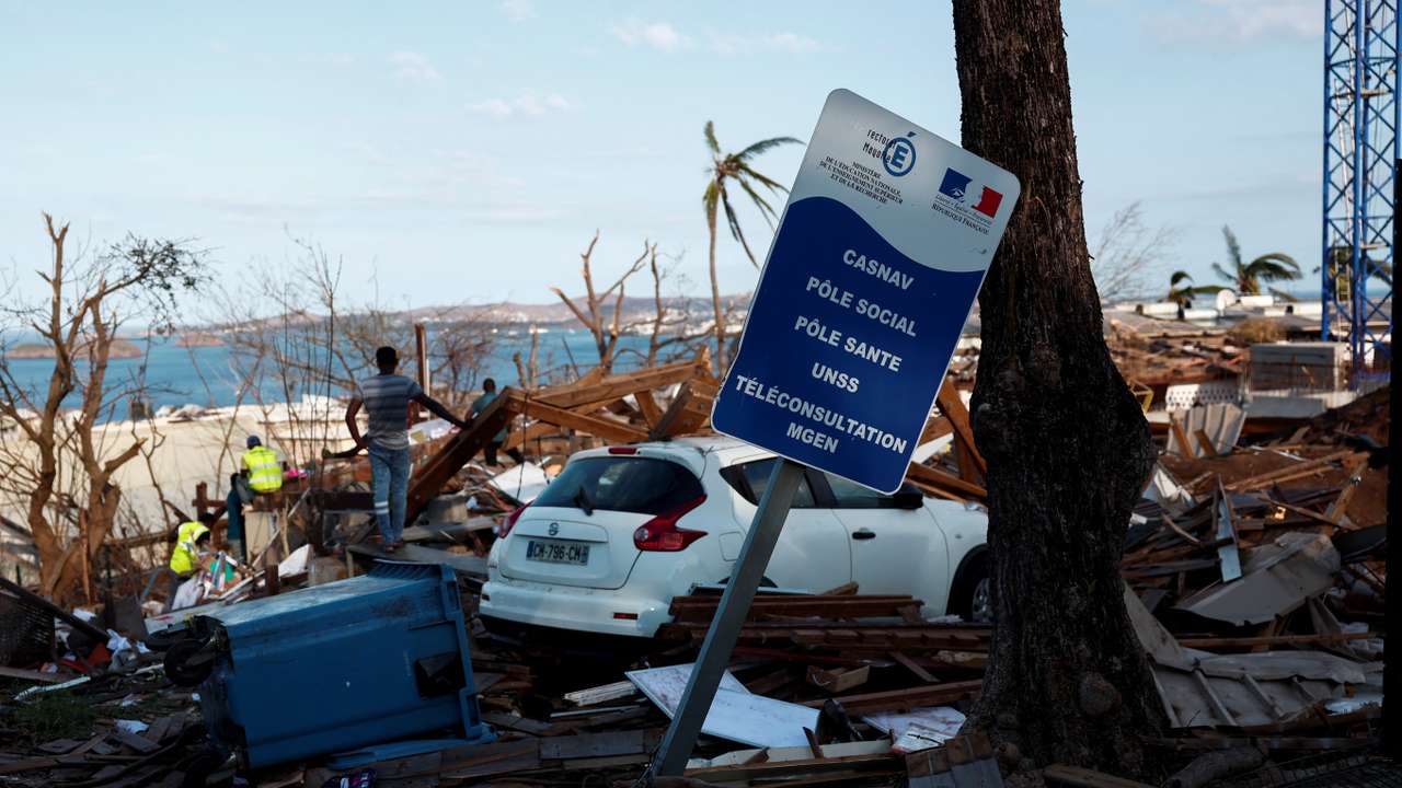 Aftermath of Cyclone Chido in Mayotte