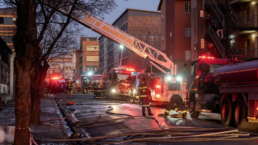 Aftermath of fire accident in Johannesburg