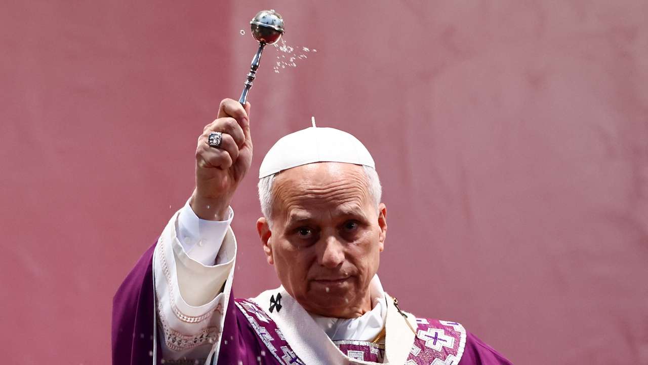 Pope celebrates Mass for the feast of All Souls at Verano cemetery in Rome