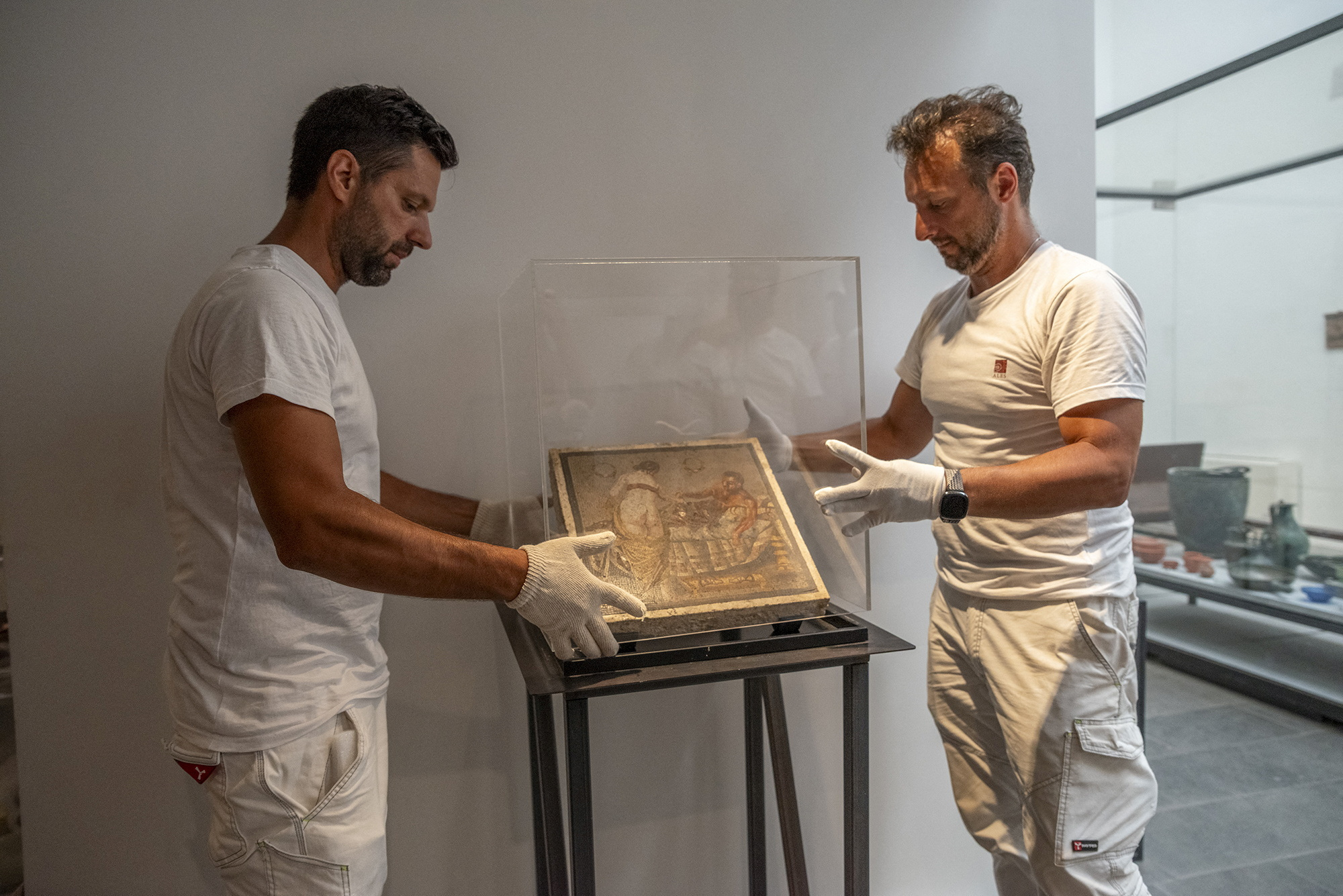 Pompeii welcomes home erotic mosaic looted by Nazi officer