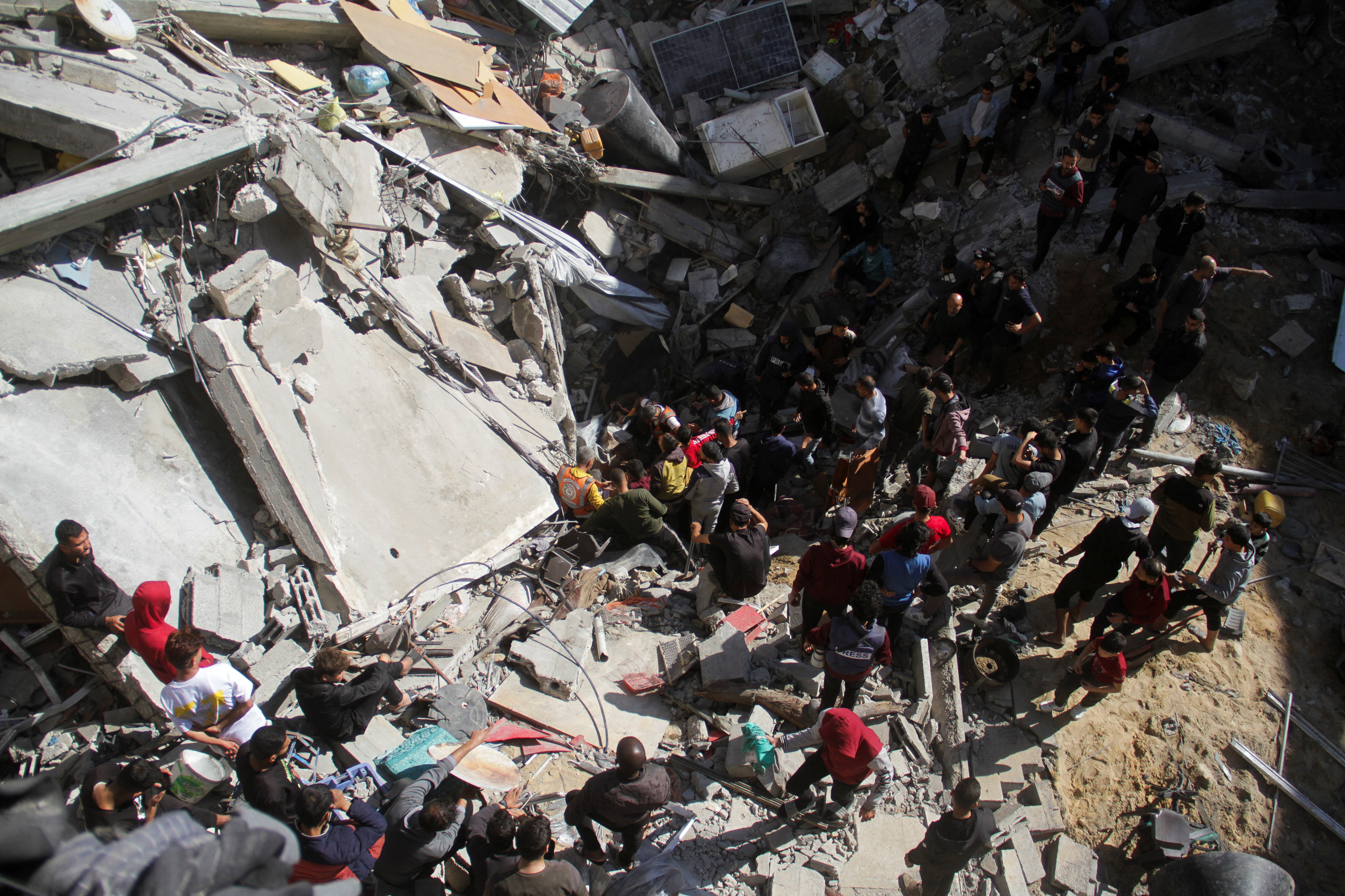 Aftermath of an Israeli strike on a house in Gaza City