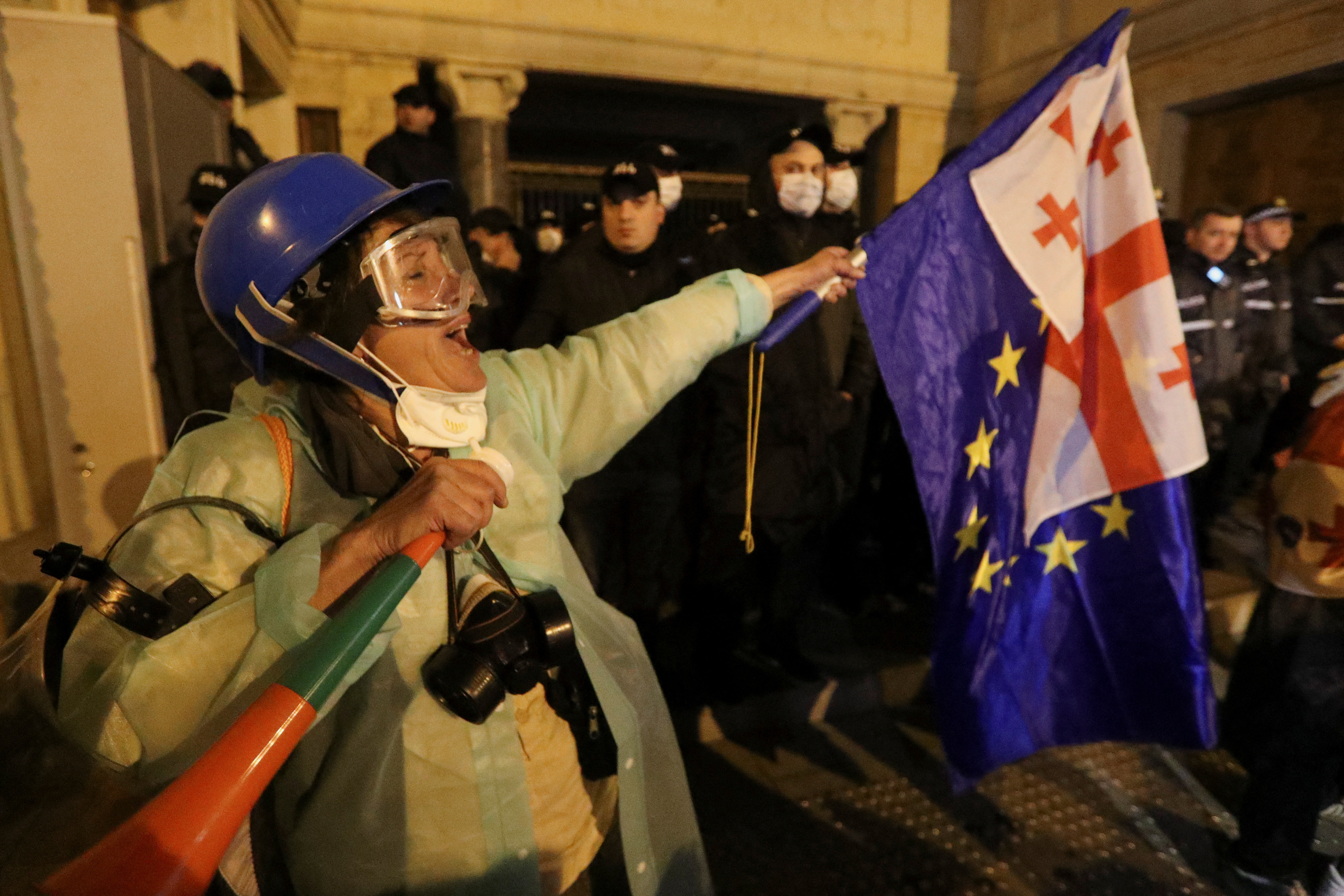 Protest against a bill on "foreign agents" in Tbilisi