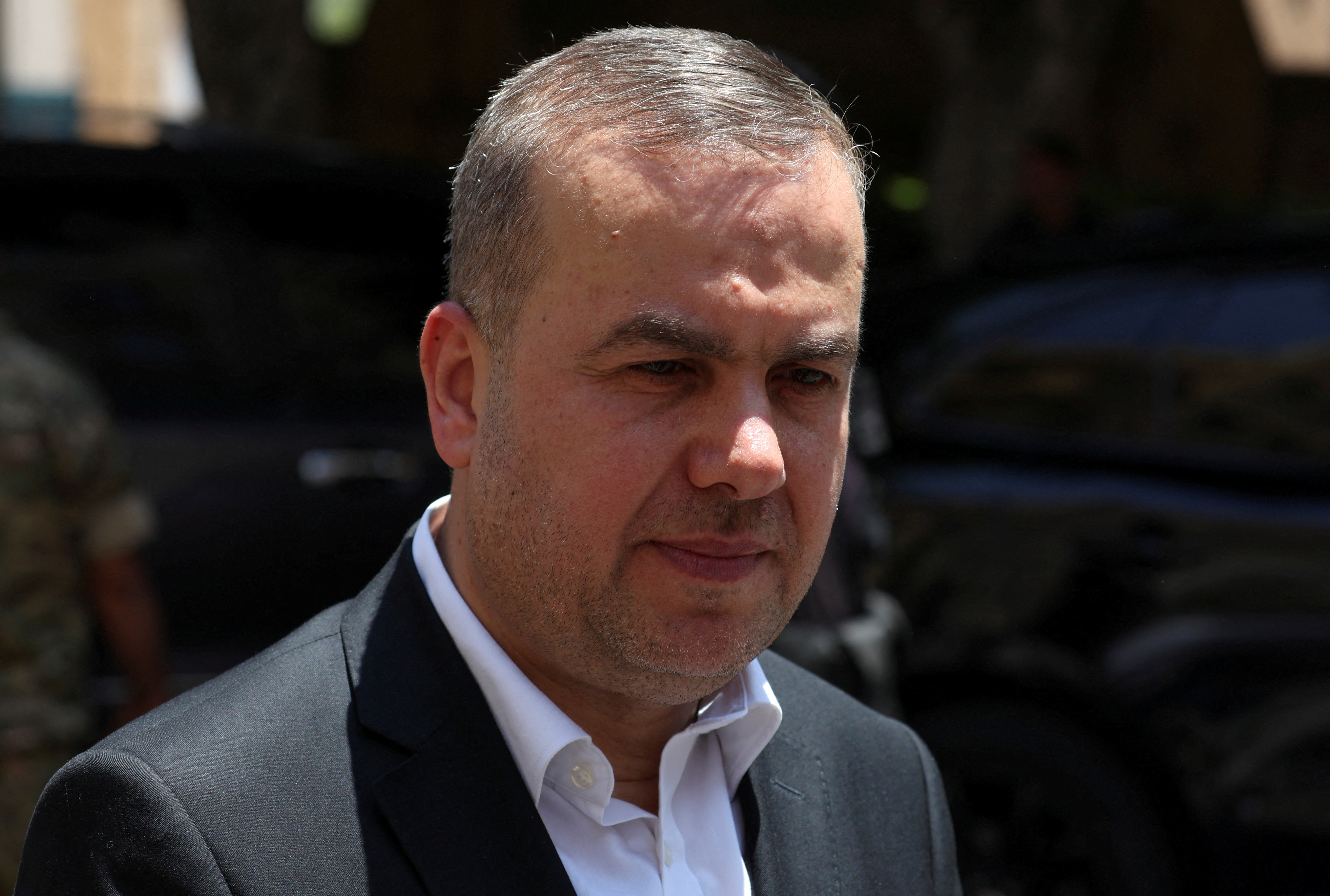 FILE PHOTO: Hezbollah lawmaker Hassan Fadlallah, leaves the parliament after they failed to elect a head of state to fill the vacant presidency