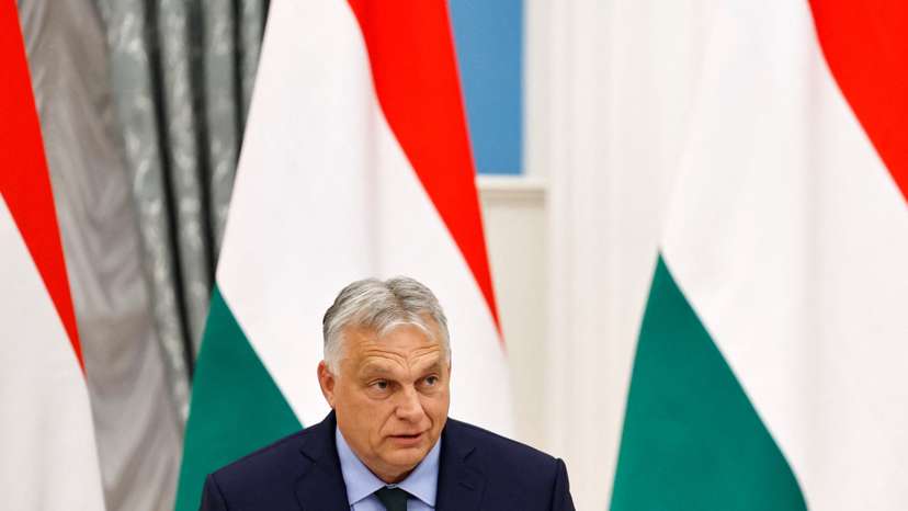 Hungary's Prime Minister Orban and Russia's President Putin attend a press conference in Moscow