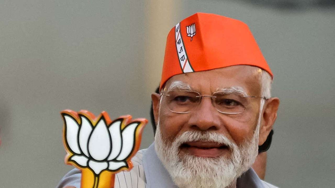 FILE PHOTO: India's PM Modi takes part in a roadshow, in Ghaziabad