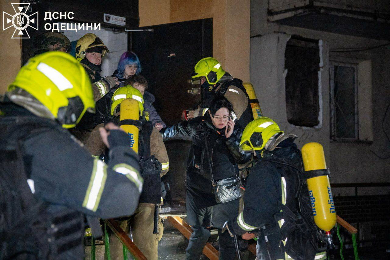 Aftermath of a Russian drone attack in Odesa