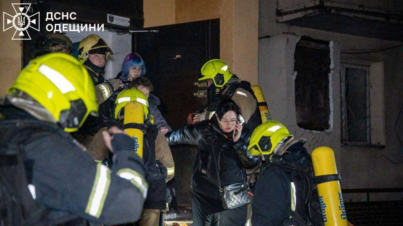 Aftermath of a Russian drone attack in Odesa