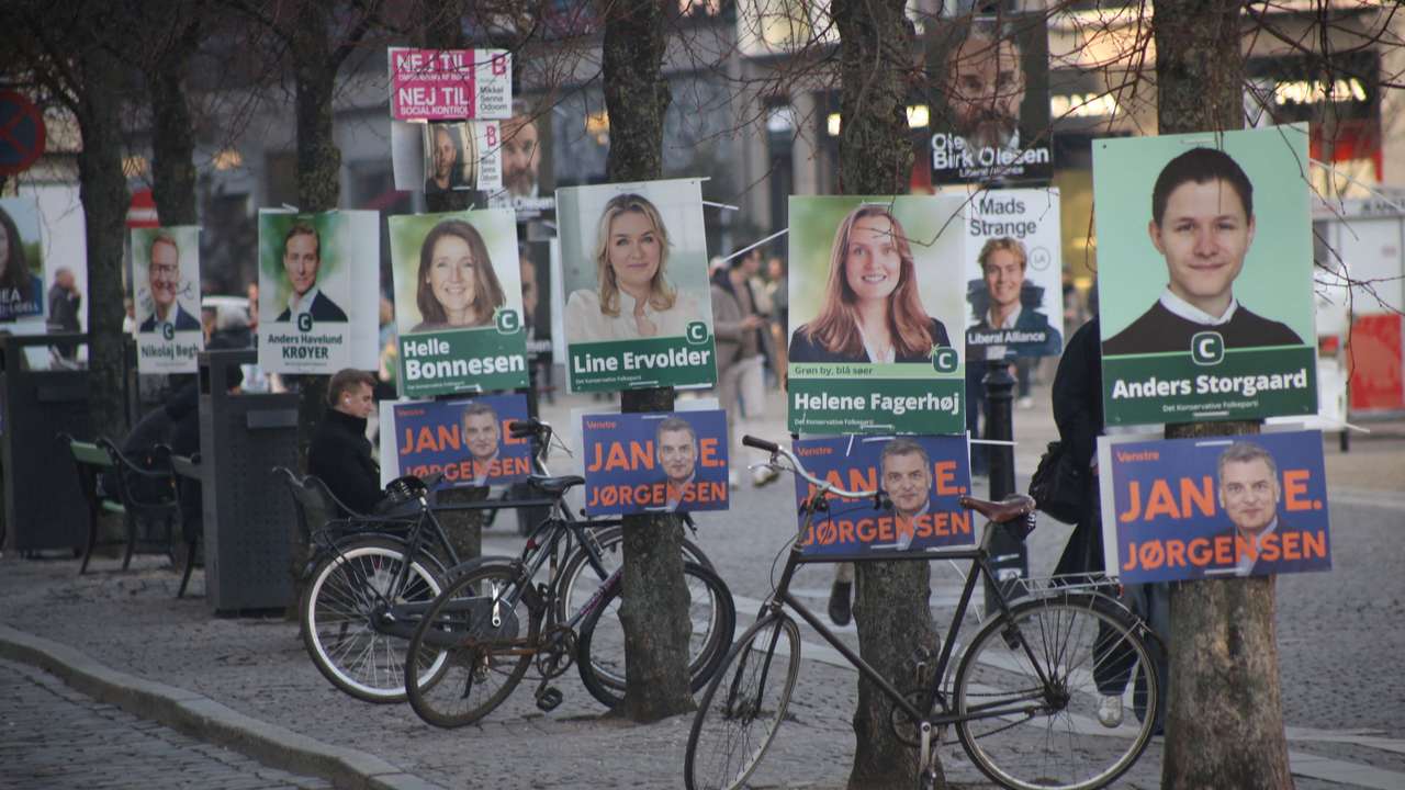 FILE PHOTO: Election posters around Copenhagen