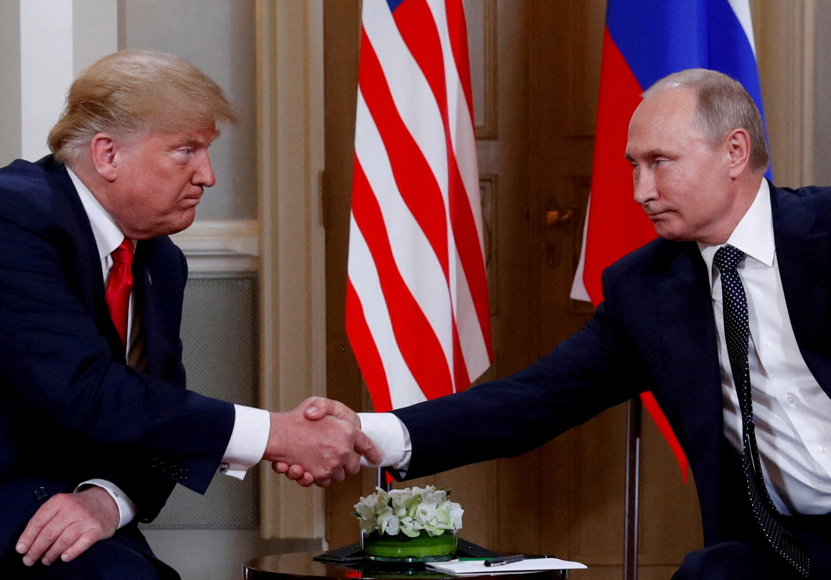 FILE PHOTO: rump-Putin summit in Helsinki