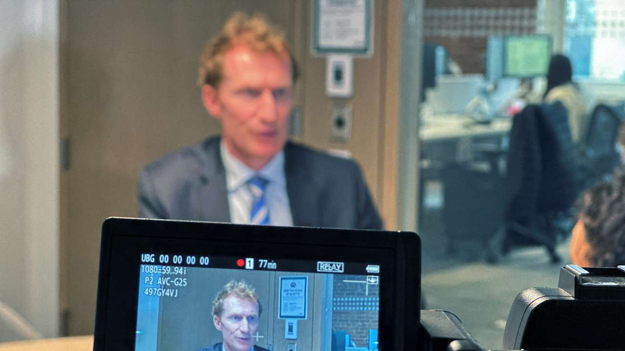 Canada's Immigration Minister Marc Miller speaks during an interview in Toronto
