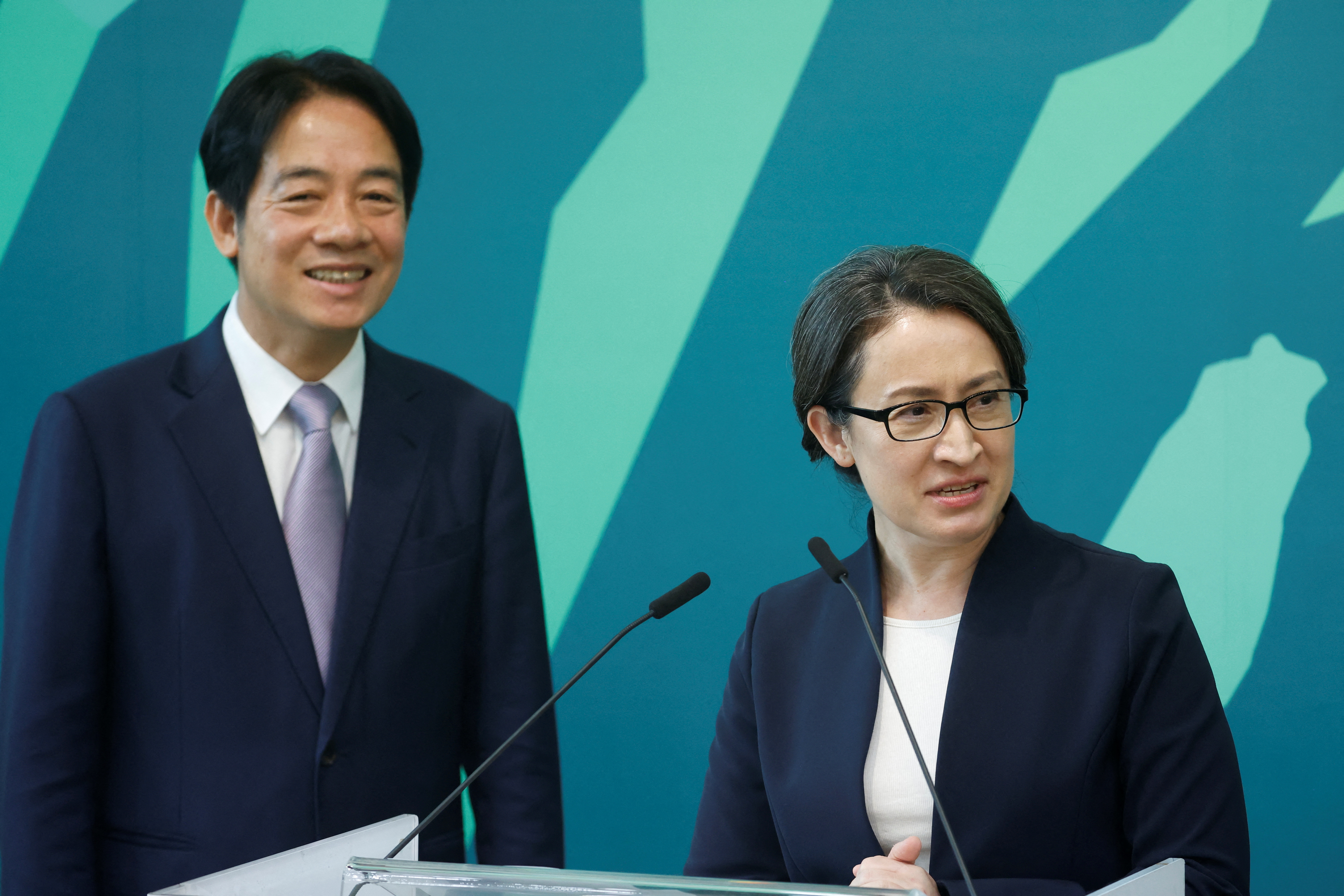 Democratic Progressive Party’s (DPP) news conference in Taipei