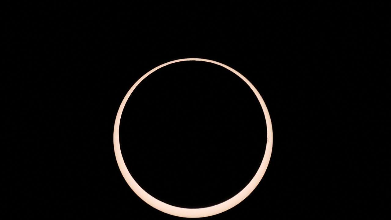 A solar eclipse is observed at Easter Island, in Chile