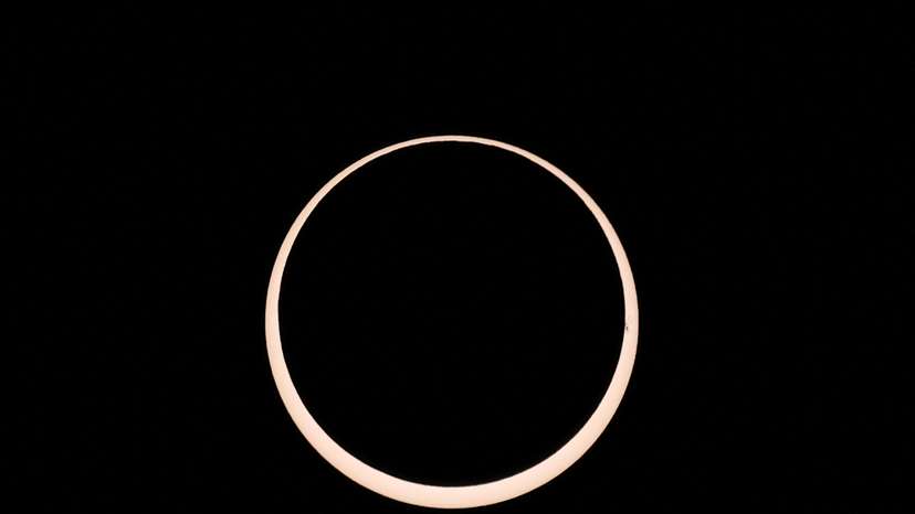 A solar eclipse is observed at Easter Island, in Chile