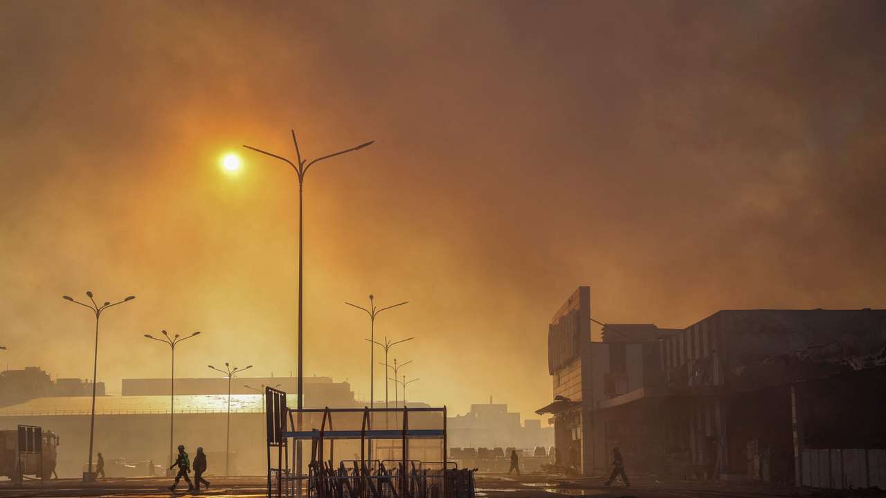 Aftermath of a Russian missile attack in Kharkiv