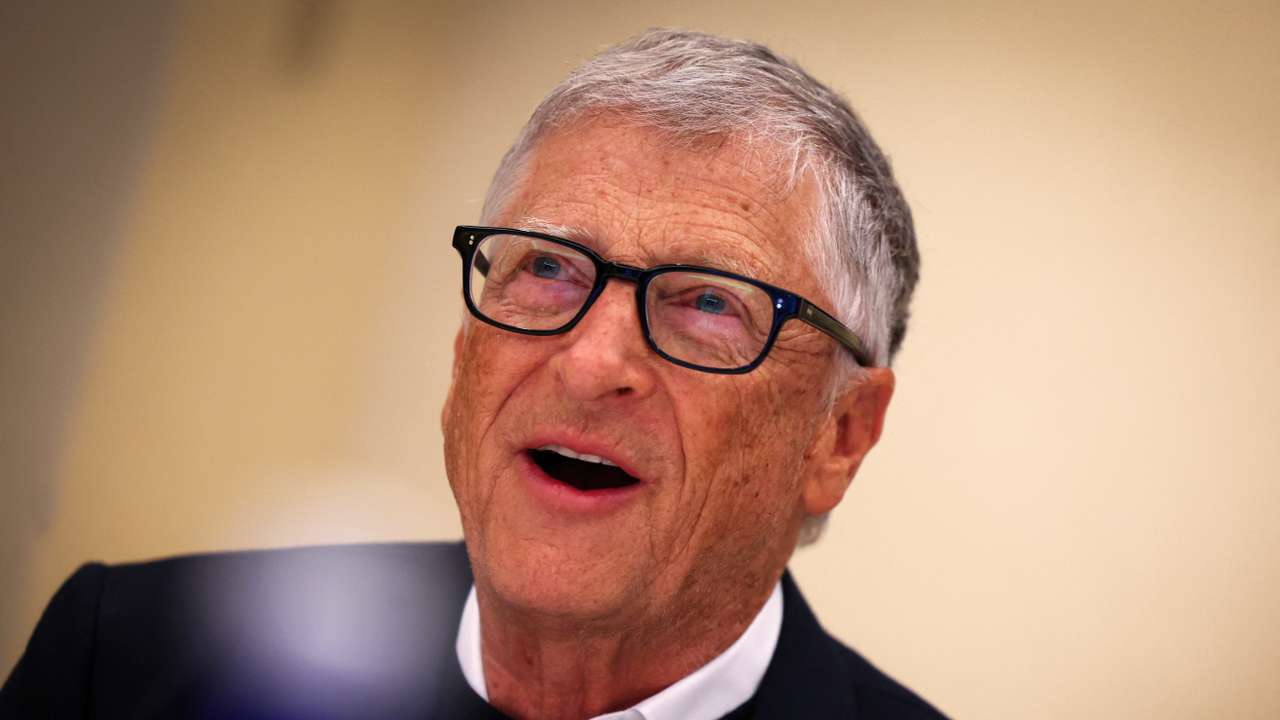 Bill Gates speaks during an interview with Reuters in New York City