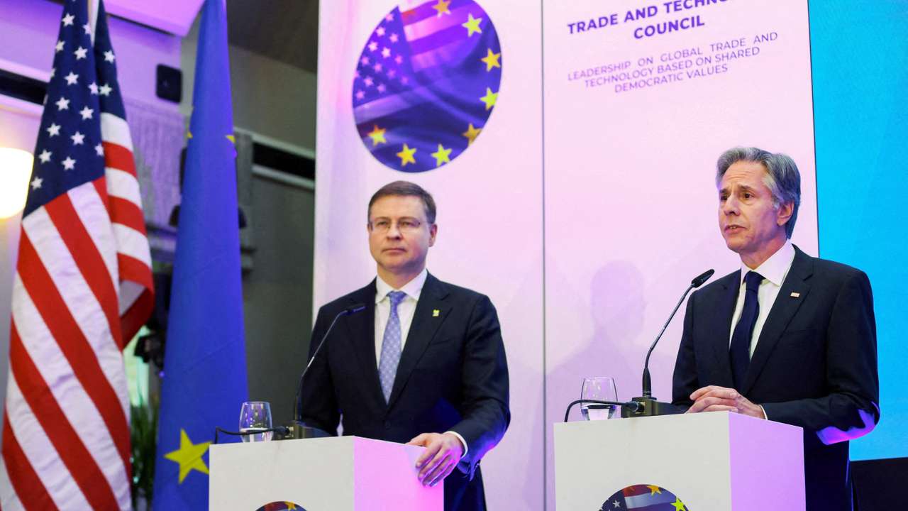 FILE PHOTO: U.S. Secretary of State Antony Blinken visits Leuven