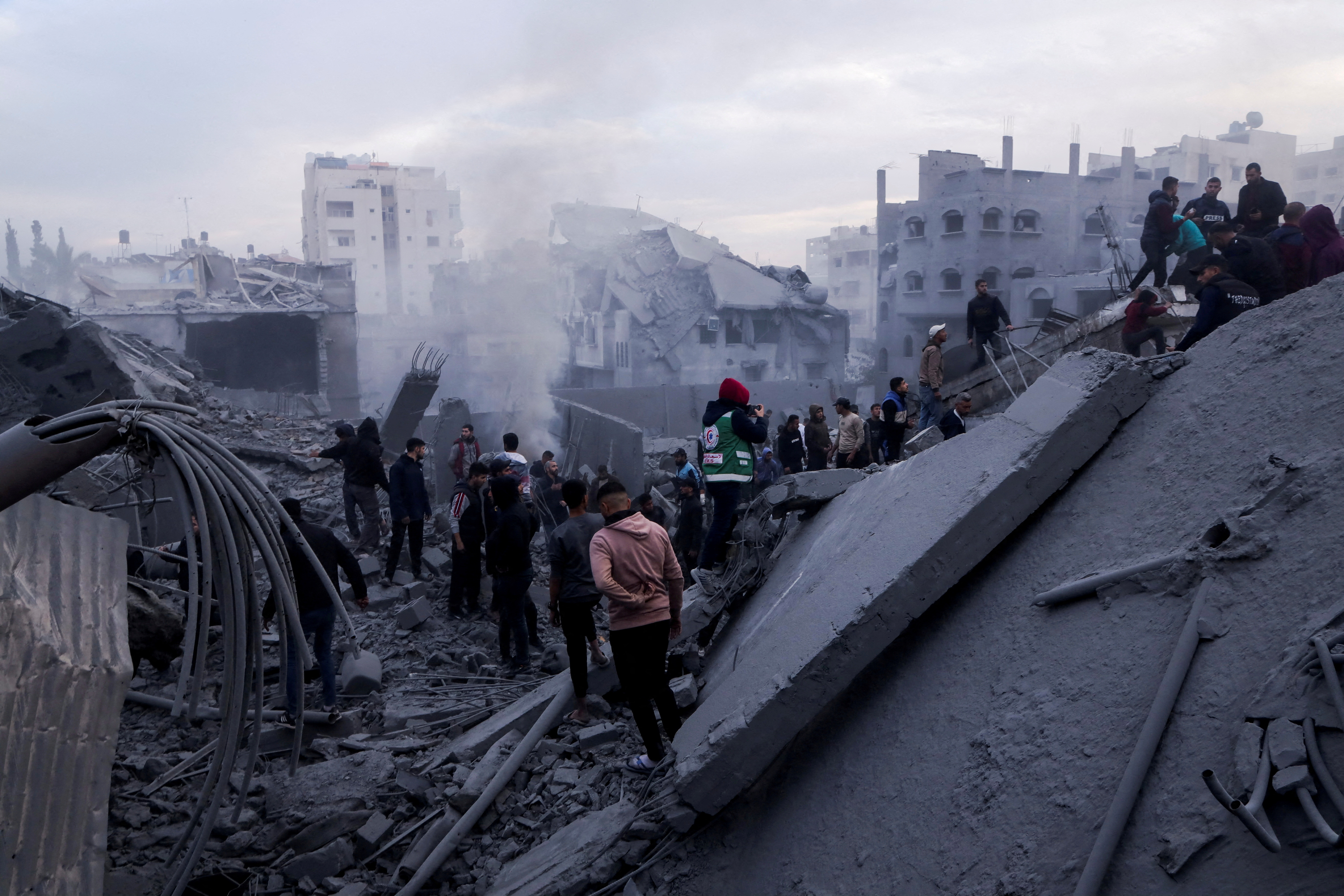 FILE PHOTO: Aftermath on an Israeli strike on houses, in Gaza City