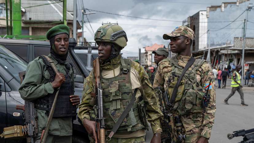 FILE PHOTO: M23 officials attend at the opening ceremony of CADECO in Goma
