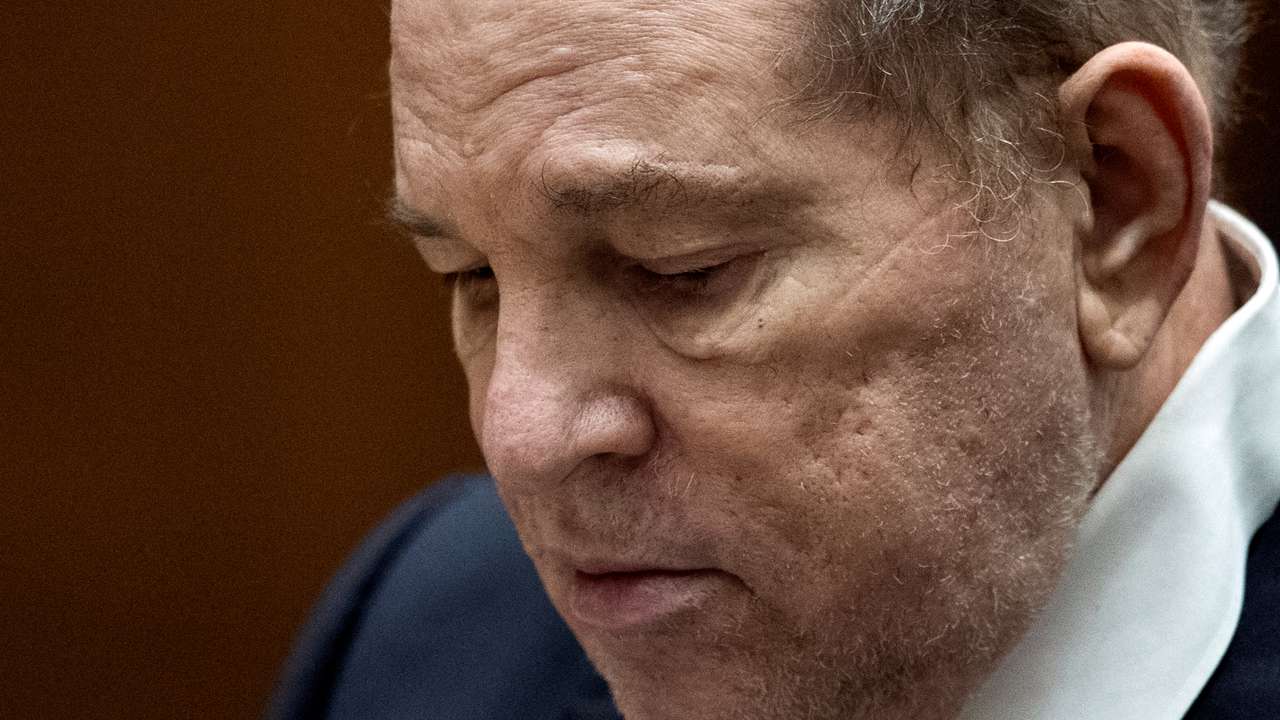 FILE PHOTO: Former film producer Harvey Weinstein appears in court in Los Angeles