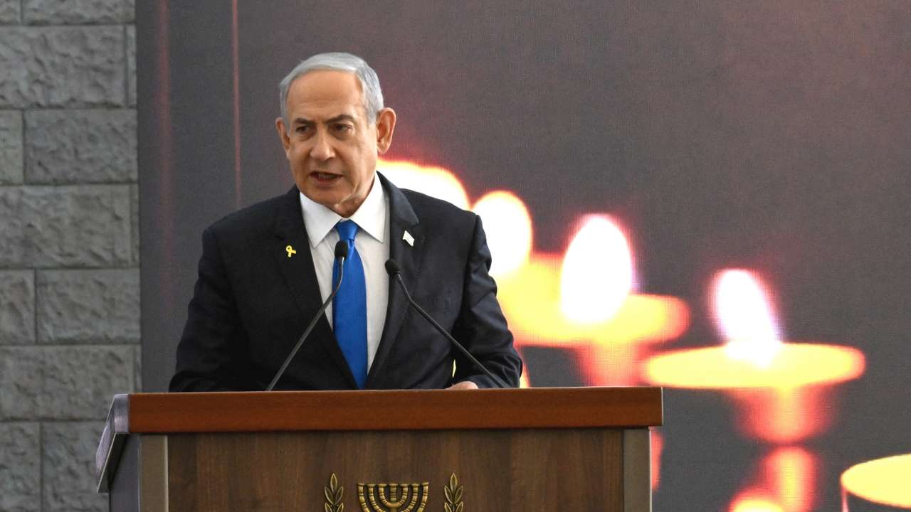 Prime Minister Benjamin Netanyahu Attends A Memorial Ceremony At The Knesset