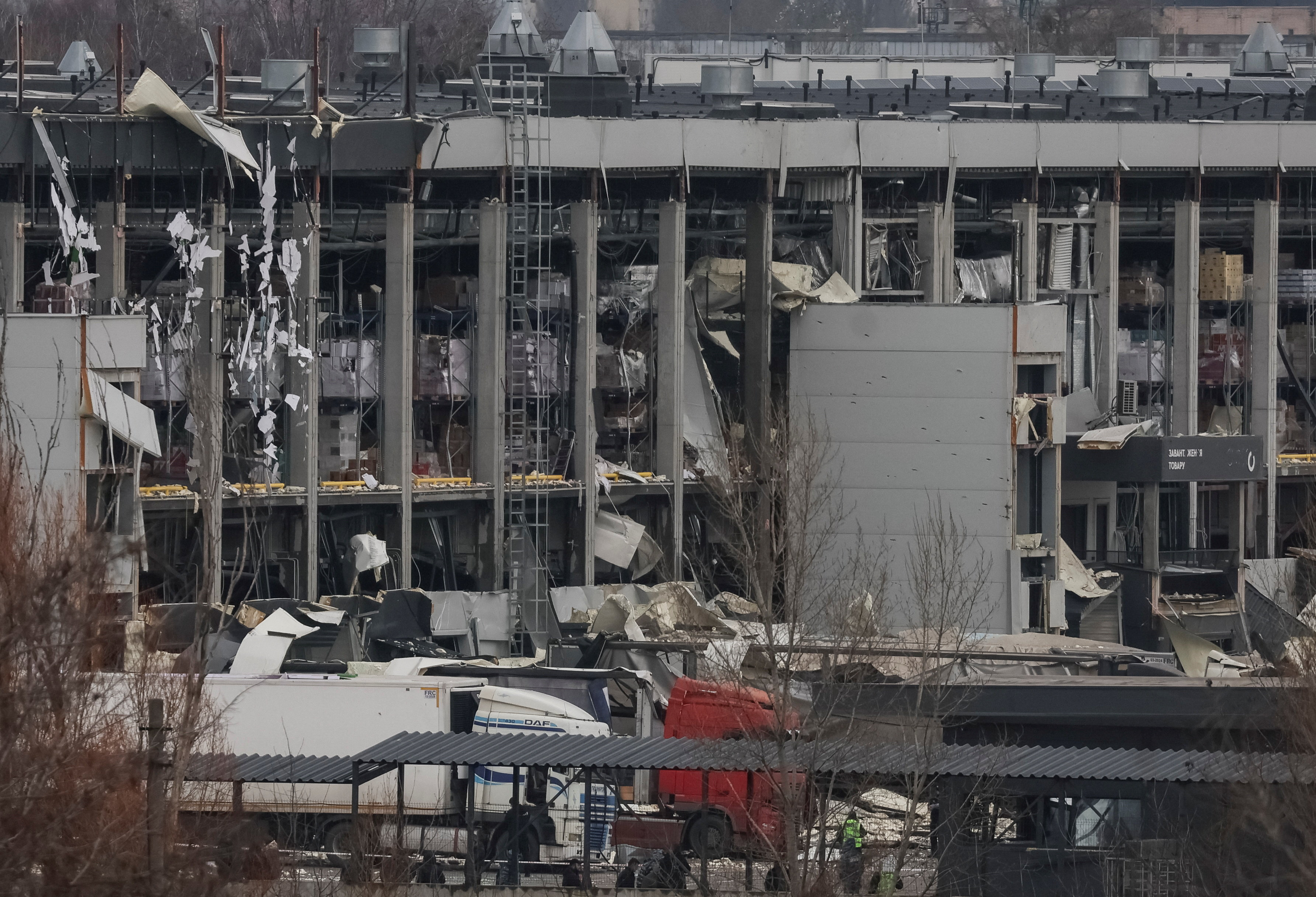 Russian missile and drone strike in Kyiv